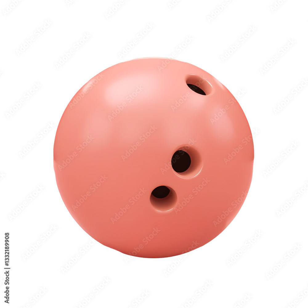 Fototapeta premium 3D Render bowling ball sports Illustration with transparant background