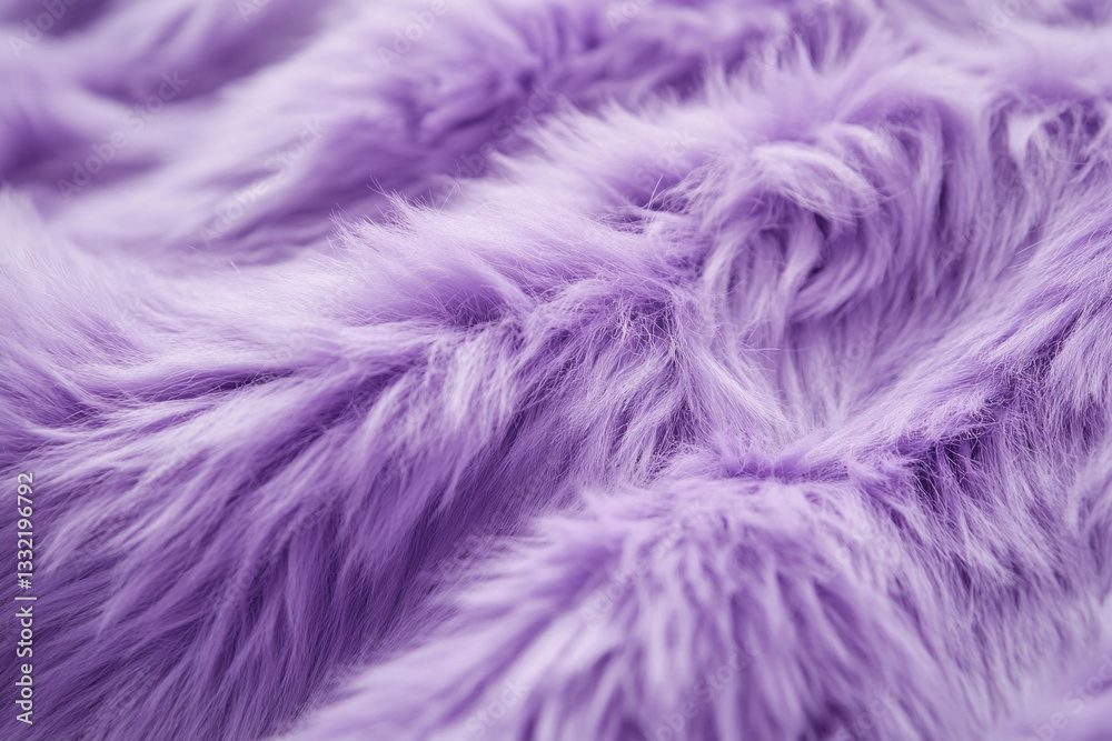Close-up view of soft textured purple faux fur detailing Generative AI Close-up view of soft textured purple faux fur detailing Generative AI