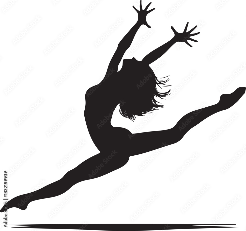 Fototapeta premium female dancer vector
