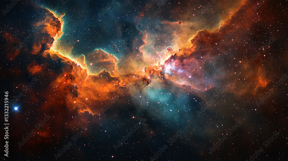 Obraz premium cosmic nebula wallpaper,