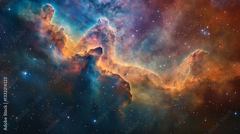 Obraz premium cosmic nebula wallpaper,