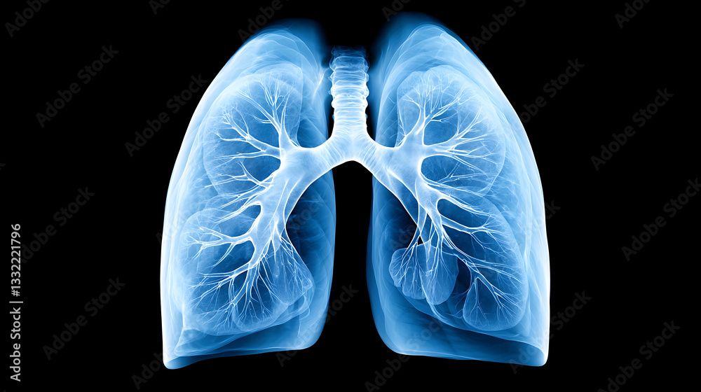 High-resolution x-ray image of healthy lungs in medical imaging clinical setting detailed view health and wellness concept High-resolution x-ray image of healthy lungs in medical imaging clinical setting detailed view health and wellness concept