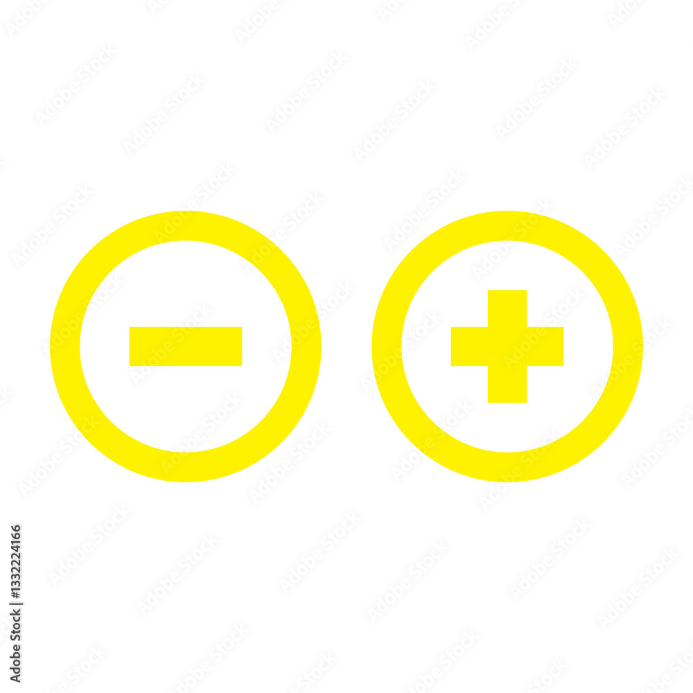 Obraz premium plus minus icon button