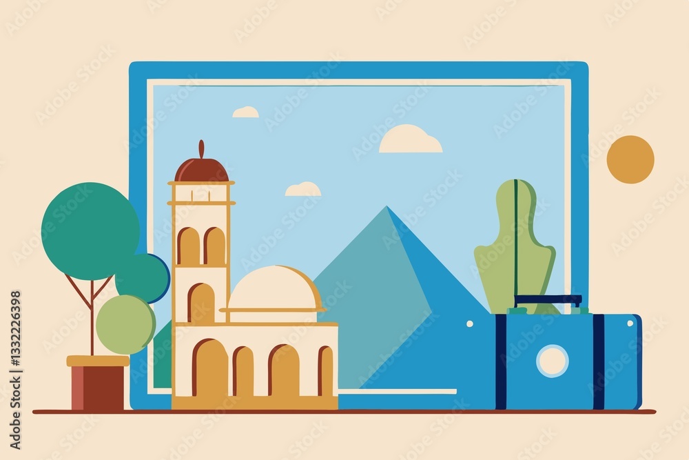 Fototapeta premium taj mahal vector illustration