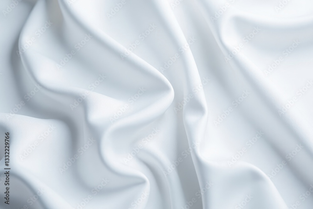 Obraz premium Crisp white satin, subtle sheen, dramatic folds, element, texture, drape