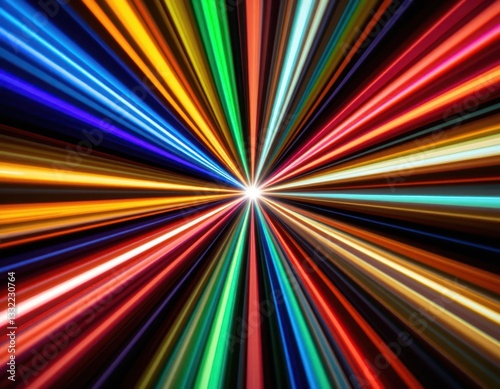 Wallpaper Mural Dynamic light burst display abstract background digital art colorful environment vibrant viewpoint energy concept Torontodigital.ca