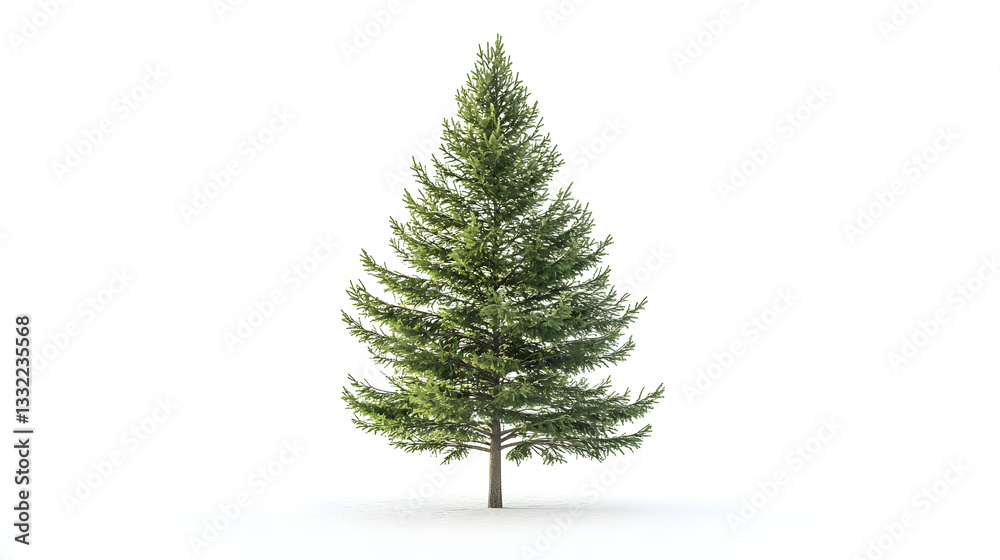 Lush evergreen tree isolated background nature photography bright environment centered view tranquil concept Lush evergreen tree isolated background nature photography bright environment centered view tranquil concept