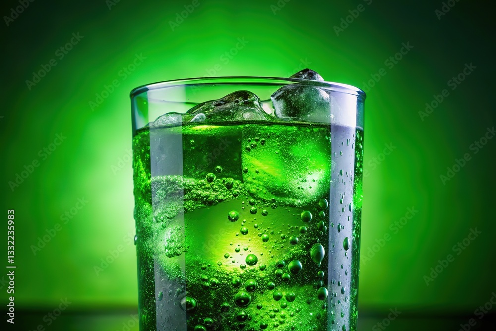 Crisp, green soda: a bubbly, invigorating drink. Crisp, green soda: a bubbly, invigorating drink.