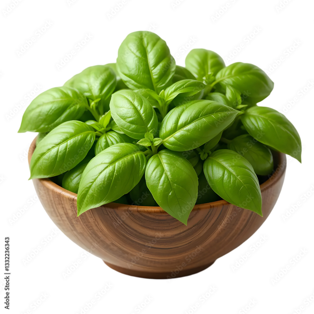Fresh basil leaves isolated on white background Fresh basil leaves isolated on white background