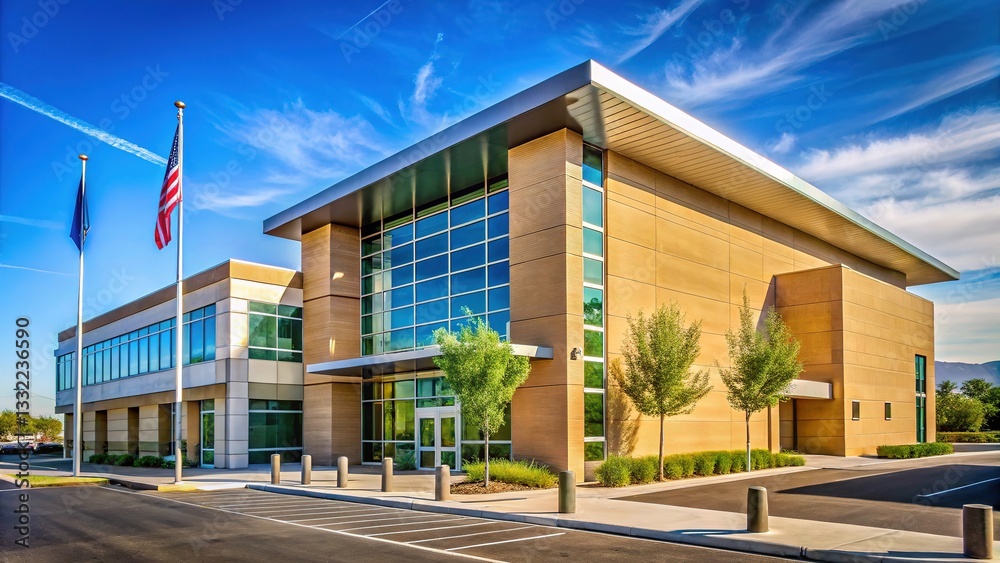 Fototapeta premium State-of-the-art Sheriff's Building: Serving and protecting.