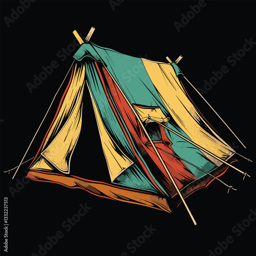 Highking and camping t-shirt design vector.