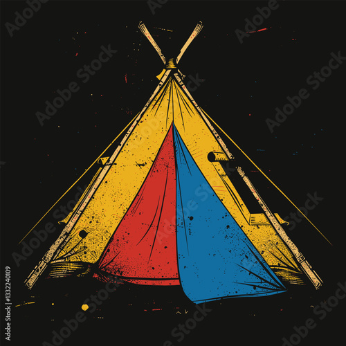 Highking and camping t-shirt design vector.