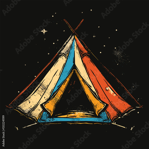 Highking and camping t-shirt design vector.