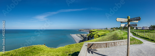 Blick von oben auf Le Tréport in der  Normandie