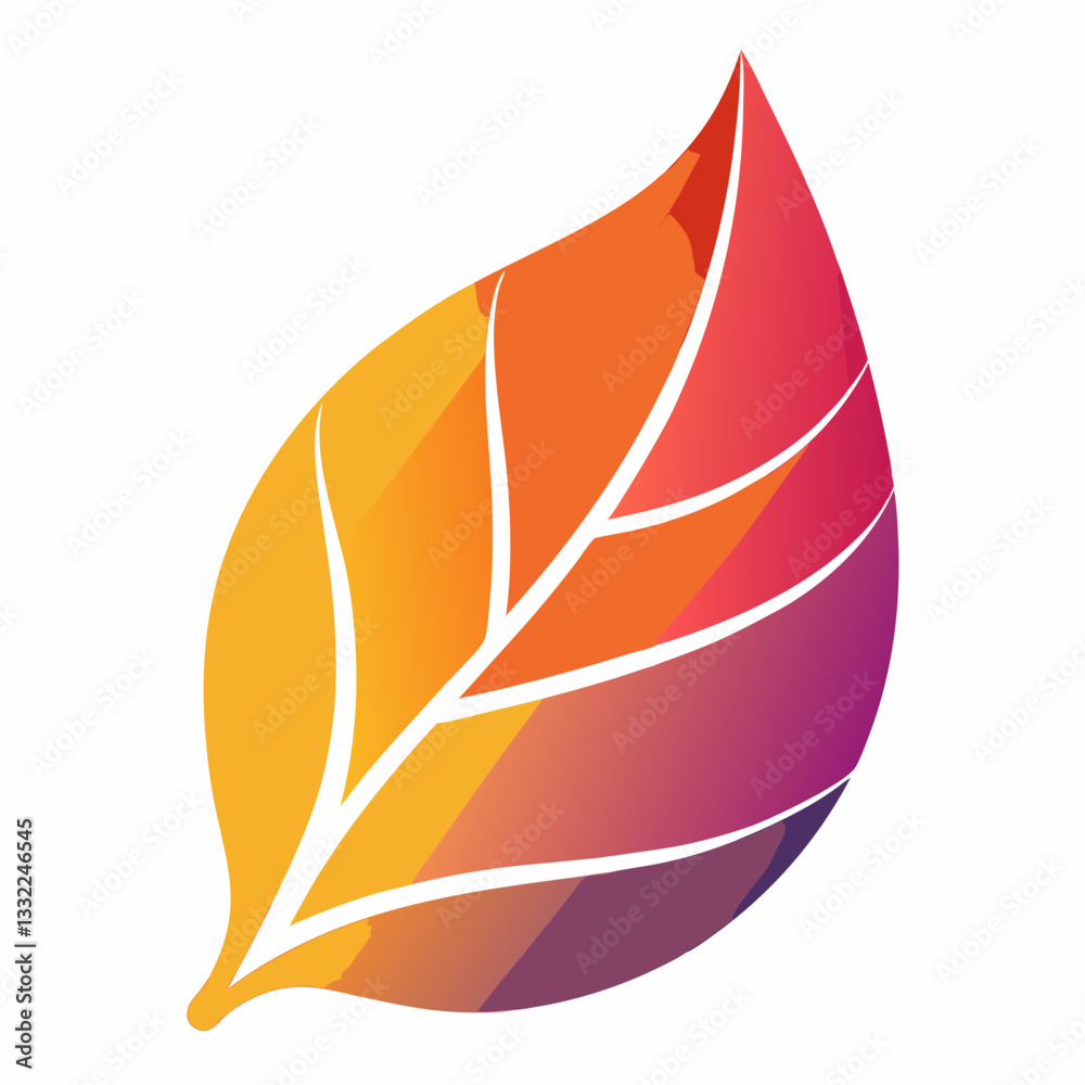 gradient leaf with a smooth color transition gradient leaf with a smooth color transition