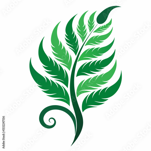 abstract fern with flowing organic curves
