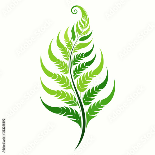 abstract fern with flowing organic curves