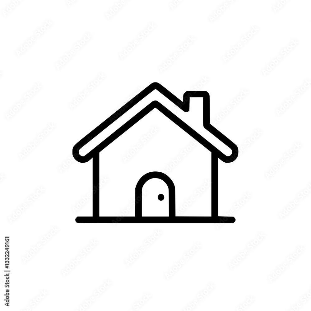 Iconic house symbol with simple lines Minimalist design representing home shelter and real estate Perfect for websites and apps! Iconic house symbol with simple lines Minimalist design representing home shelter and real estate Perfect for websites and apps!