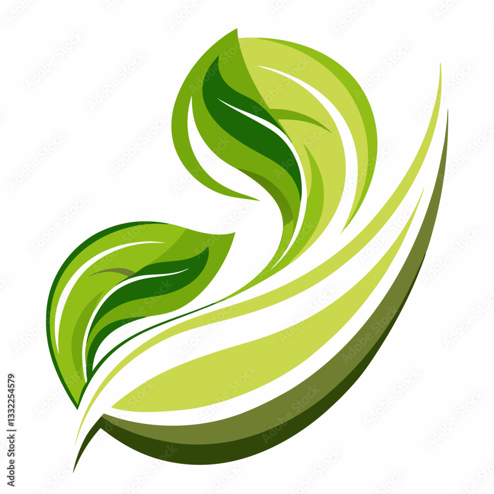 abstract leaf swirl with dynamic motion abstract leaf swirl with dynamic motion