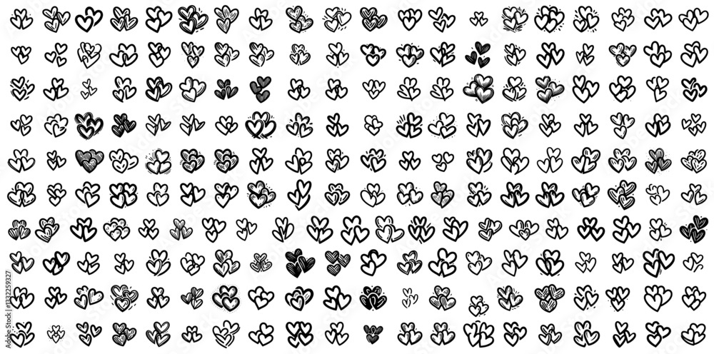 small heart icon set collection silhouette vector black shape small heart icon set collection silhouette vector black shape