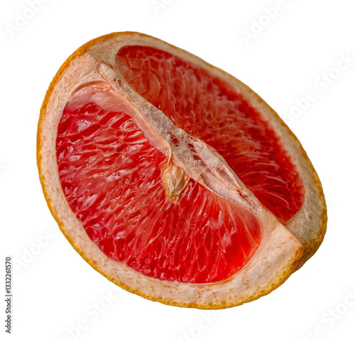 une tranche de pamplemousse, PNG sur fond transparent