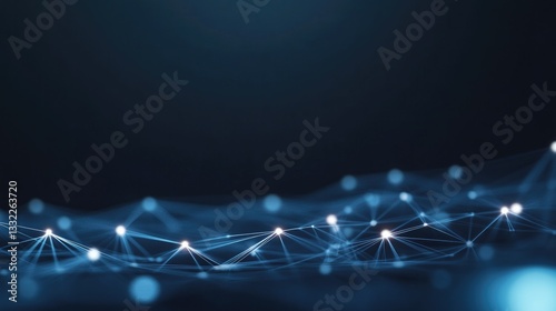 abstract digital network with glowing lines and nodal points set against dark backdrop evoking futuristic cyberworld