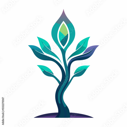 abstract sapling with a futuristic organic look 