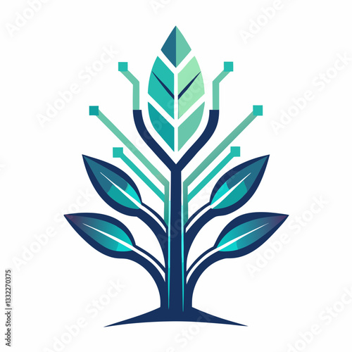 abstract sapling with a futuristic organic look 