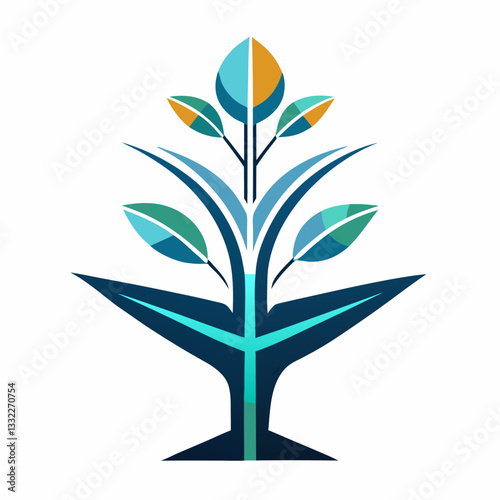 abstract sapling with a futuristic organic look 