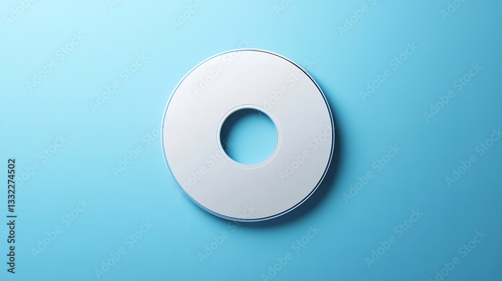 Closed CD case resting on a plain white background with a shiny, reflective surface and a dark edge creating a minimalist, modern look. Closed CD case resting on a plain white background with a shiny, reflective surface and a dark edge creating a minimalist, modern look.