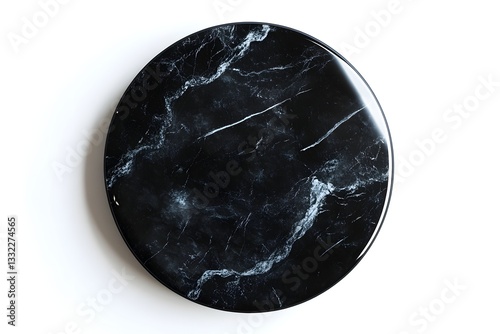 Ancient Aztec Scrying Mirror isolated on white background