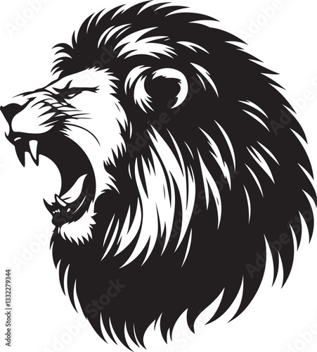 Wallpaper Mural Roaring Lion Silhouette Art Torontodigital.ca