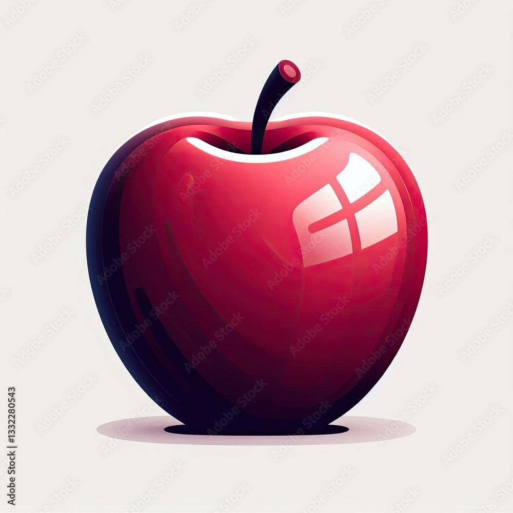 Obraz premium Artistic Glossy Apple Illustration