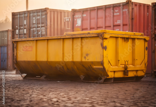 Large dumpster, garbage container