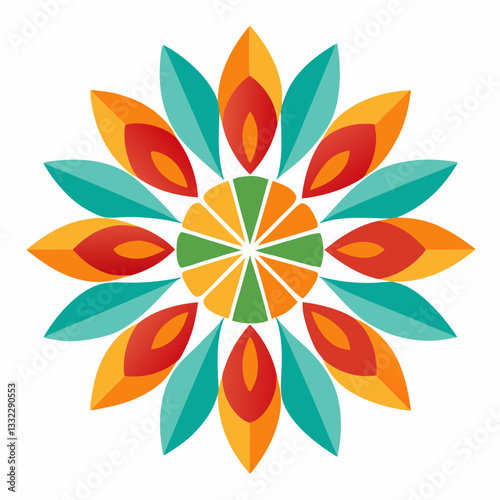 abstract petals forming a radial floral pattern