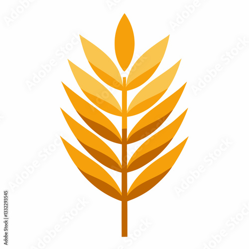 abstract wheat stalk with evenly spaced grains