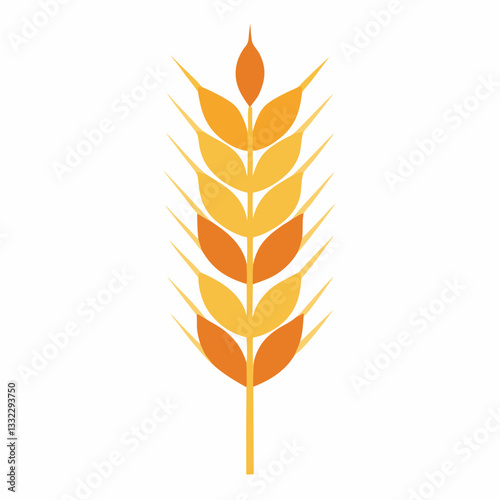 abstract wheat stalk with evenly spaced grains