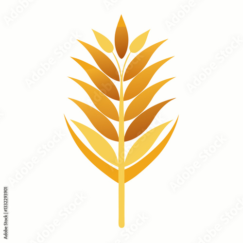 abstract wheat stalk with evenly spaced grains