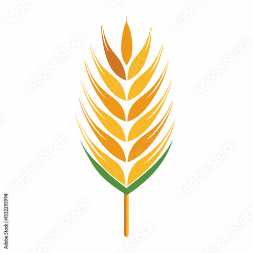 abstract wheat stalk with evenly spaced grains
