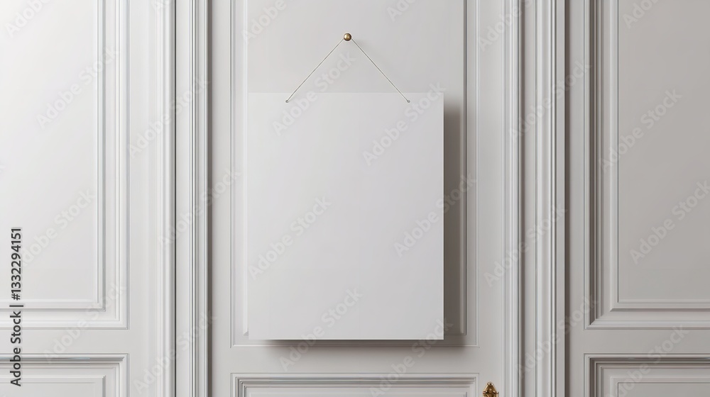 Simple Door Hanger Mockup with a Blank Design Simple Door Hanger Mockup with a Blank Design