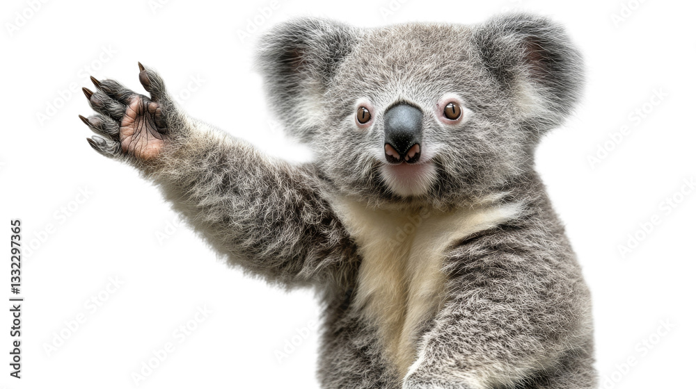 Adorable Koala Waving with a Smile Adorable Koala Waving with a Smile