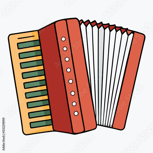 accordion isolated on white