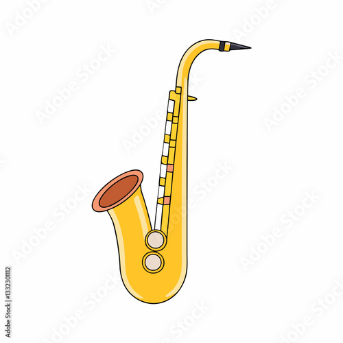 saxophone isolated on white