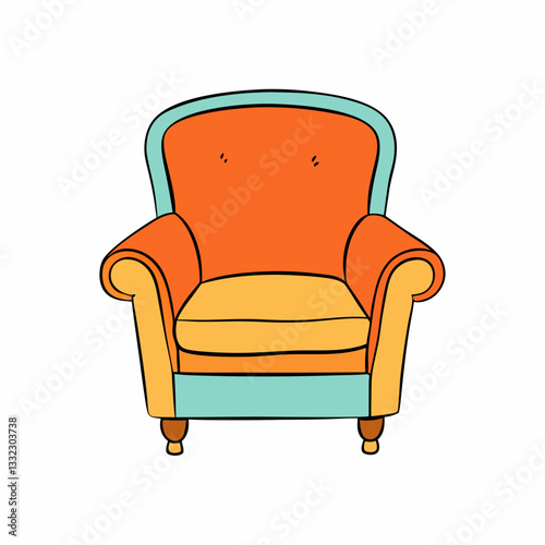 armchair isolated on white