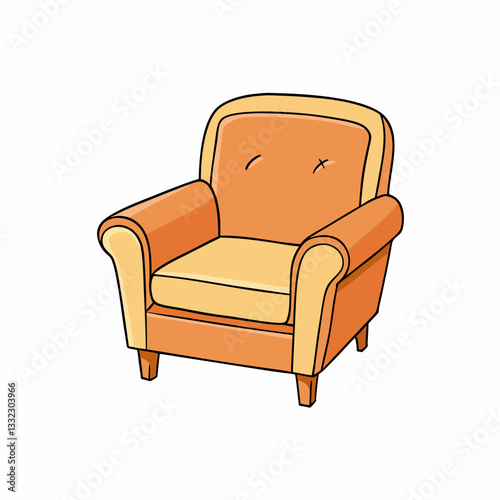 red leather armchair