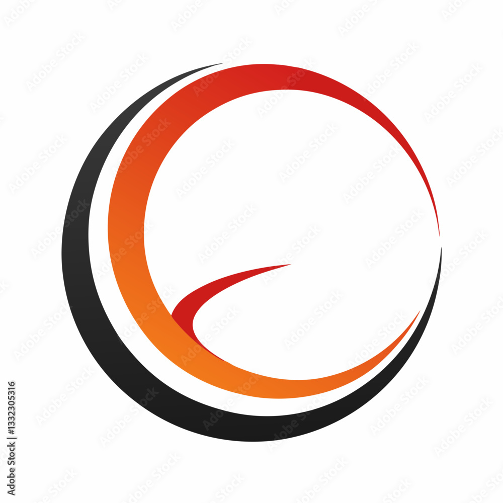 minimalist circle with dynamic swoosh accent minimalist circle with dynamic swoosh accent