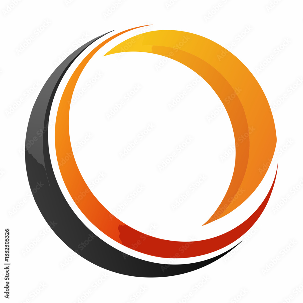 minimalist circle with dynamic swoosh accent minimalist circle with dynamic swoosh accent
