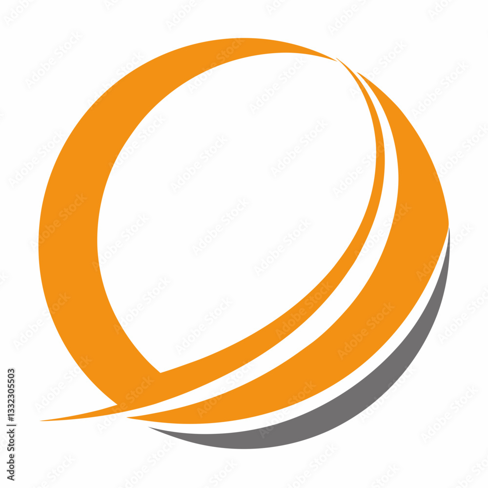 minimalist circle with dynamic swoosh accent minimalist circle with dynamic swoosh accent