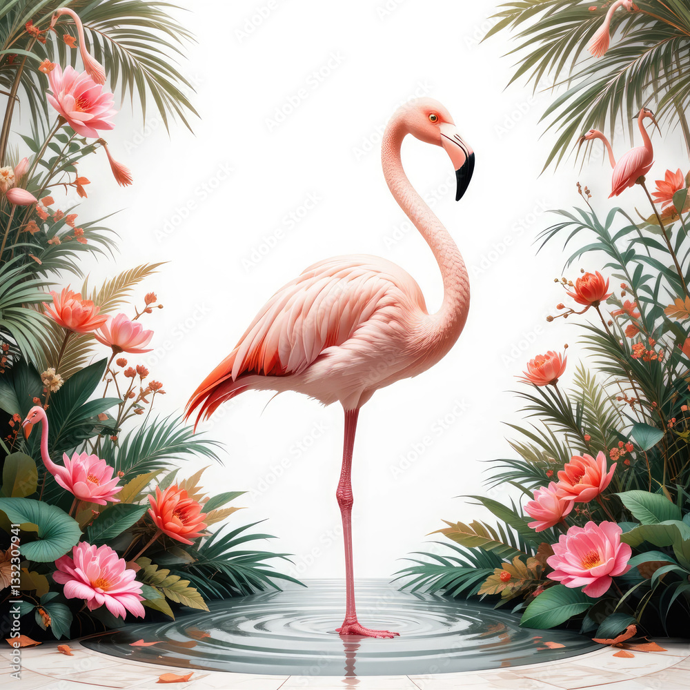 Fototapeta premium pink flamingo bird