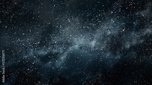 Night sky with stars, clouds, nebula, and galaxy. Landscape with gradient blue and purple colorful cosmos with stardust and the Milky Way. Magic color galaxy, space background.